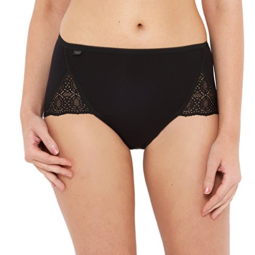 Sloggi Damen Pure Sense Luxe H Maxi C2p Taillenslip, (2er Pack) Schwarz, 46 EU von Sloggi