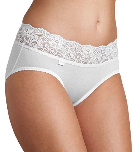 sloggi Damen Romance Midi Slip, White, 44 von Sloggi