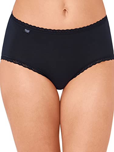 sloggi Damen 24/7 Cotton Lace Midi Slip, Black, 38 von Sloggi