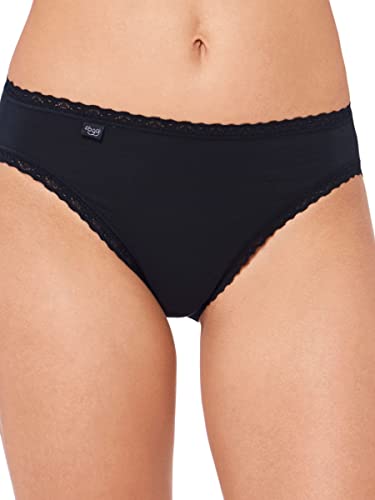 sloggi Damen 24/7 Cotton Lace Tai Slip, Black, 40 von Sloggi