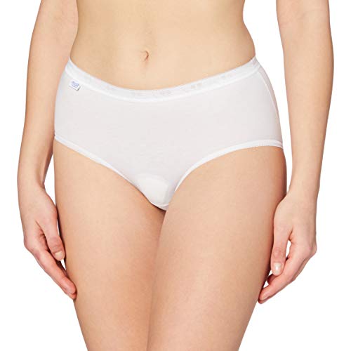 Sloggi Damen Basic+ Midi Slip, Weiß, 48 EU von Sloggi