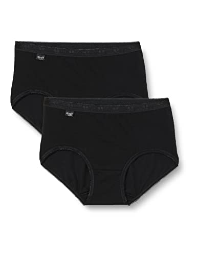 Sloggi Damen Basic+ Midi 2p Slip, Schwarz, 44 EU von Sloggi