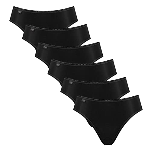 Sloggi Damen Slips 24/7 Microfibre - Tai Slip - 6er-Pack (44 Schwarz) von Sloggi