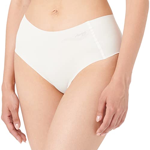 sloggi Damen ZERO Feel Natural Midi Slip, Angora, XS von Sloggi