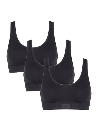 Sloggi Damen Unterhemd 3-Pack Double Comfort Top - Black - Größe 36 von Sloggi