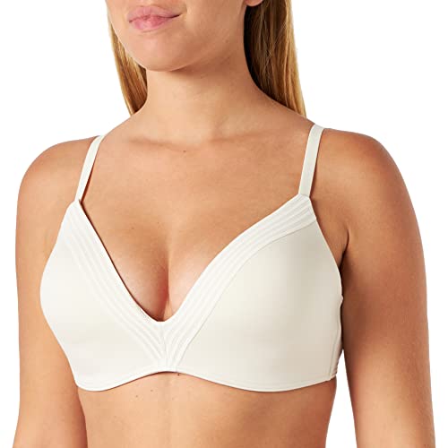 sloggi Damen Wow Embrace PU Padded BH, White - Light Combination, L von Sloggi