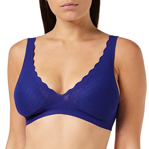 sloggi Damen ZERO Feel Lace Bralette Bustier, Blue Ink, XS von Sloggi