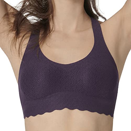 sloggi Damen ZERO Feel Lace Top Bustier, Blackcurrant Juice, XS von Sloggi