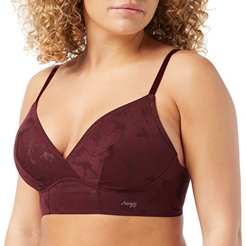 sloggi Damen Zero Lace 2.0 Longline Bra Bügelloser BH, Claret, XL von Sloggi