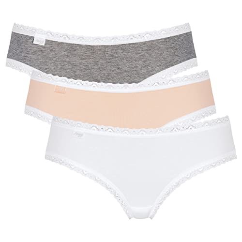Sloggi Damen 24/7 Weekend Hipster C3p Slip, White - Light Combination, 44 EU von Sloggi