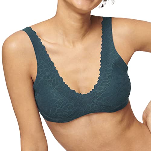 sloggi Damen Zero Feel Lace 2.0 Bralette Bustier, Secret Lagoon, L von Sloggi