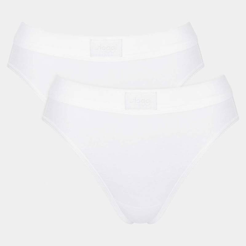 Sloggi Double Comfort 2-Pack Tai Slip, Weiß, Größe: 38, Damen von Sloggi