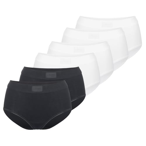 Sloggi - Double Comfort T - Maxi Slip - 6er Pack (44 Weiß/schwarz) von Sloggi
