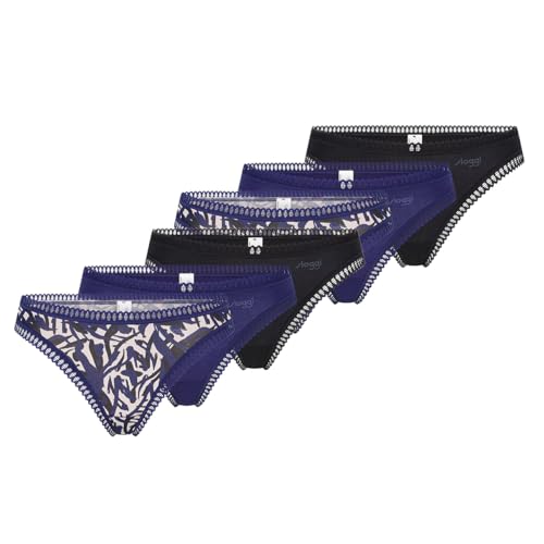 Sloggi - GO Crush - String - 6er Pack (XL Schwarz/Blau) von Sloggi