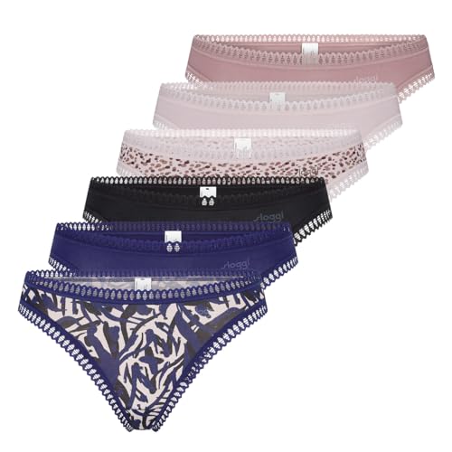 Sloggi - GO Crush - String - 6er Pack (XXL Rosa/Blau/Schwarz) von Sloggi