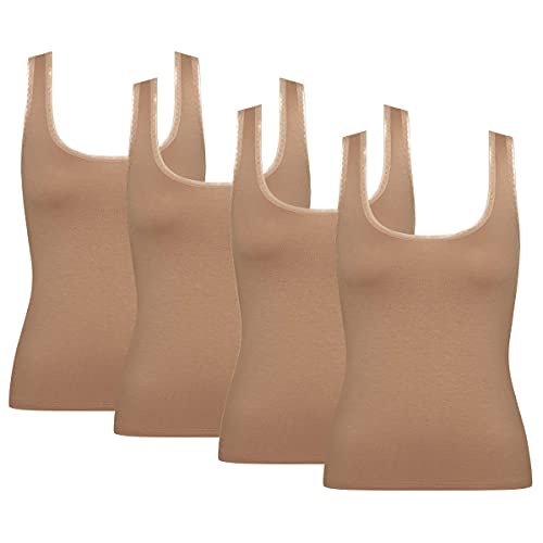 Sloggi - GO - Tanktop - Unterhemd - 4er-Pack (S Nostalgic Brown) von Sloggi