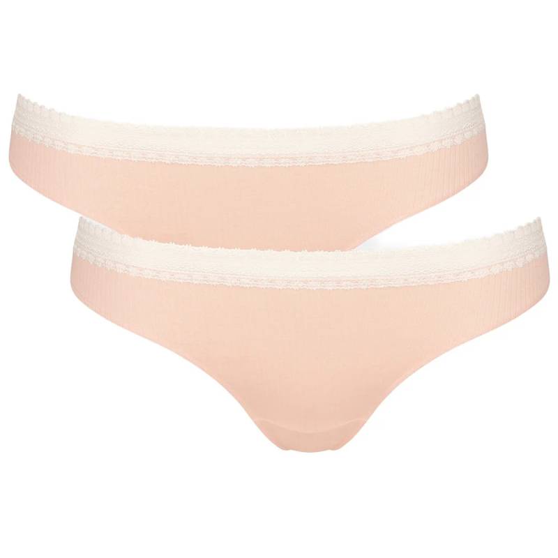 Sloggi GO Ribbed 2-Pack Brazilian Slip, Rosa, Größe: L, Damen von Sloggi