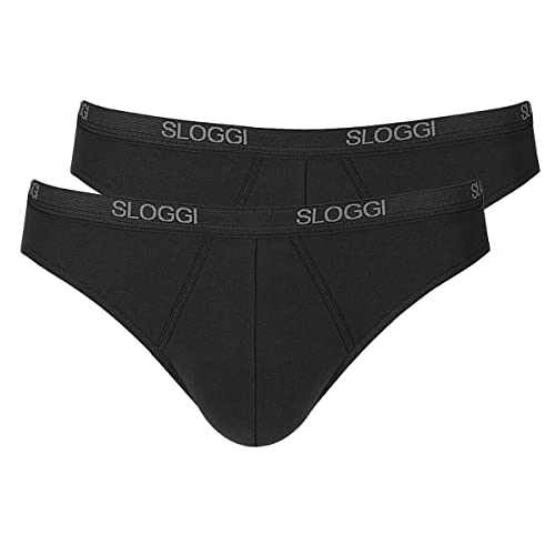 sloggi men Herren Basic Mini 2P Slip, Black, 5 von Sloggi