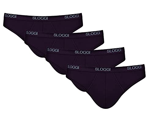 Sloggi Herren Basic Mini Slip Packung 2P + 2P 4 Stück (0004 Schwarz, L), 0004 Schwarz von Sloggi