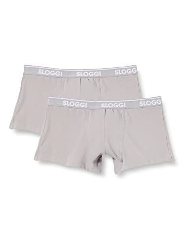 sloggi men Herren GO ABC H Hipster 2P Retroshorts, Stone Grey, L von Sloggi