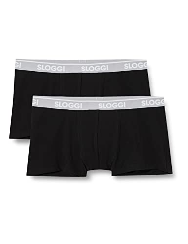 sloggi men Herren GO ABC H Hipster 2P Retroshorts, Black, L von Sloggi