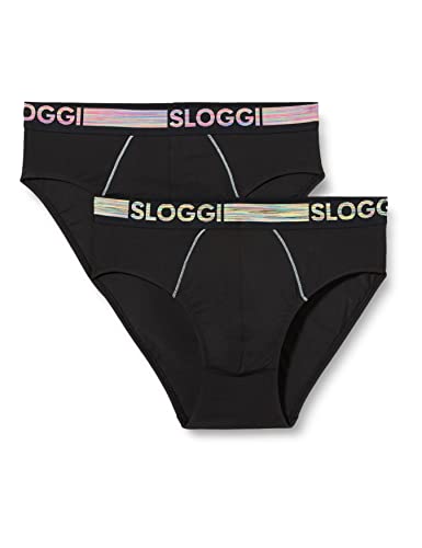 Sloggi Herren GO ABC Natural H Midi 2P, BLACK, S von Sloggi