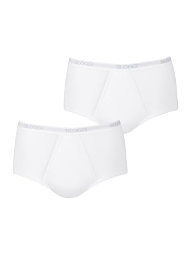 Sloggi Herren Maxislip 2-Pack Basic - White Baumwolle - Größe 4 von Sloggi