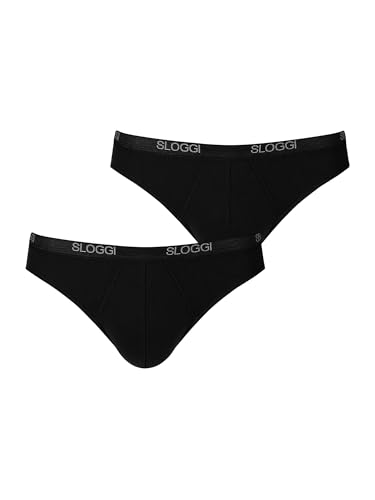 Sloggi Herren Minislip 2-Pack Basic - Black Baumwolle - Größe 8 von Sloggi