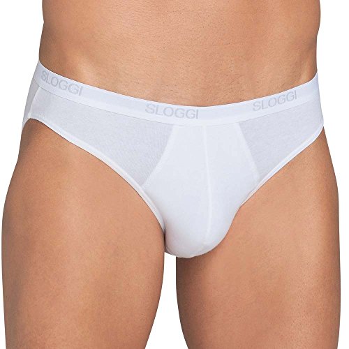 sloggi men Herren Basic Mini 2P Slip, White, 6 von Sloggi