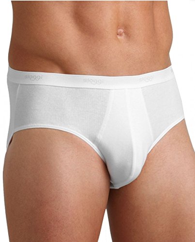 Sloggi Herren Slip Men Basic Midi Angebot 2 Stück Baumwolle Stretch, Weiß L von Sloggi
