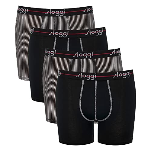 Sloggi Herren Start Short C2p Box Unterwäsche, 4 X Red-Dark Combination, S (2er Pack) von Sloggi