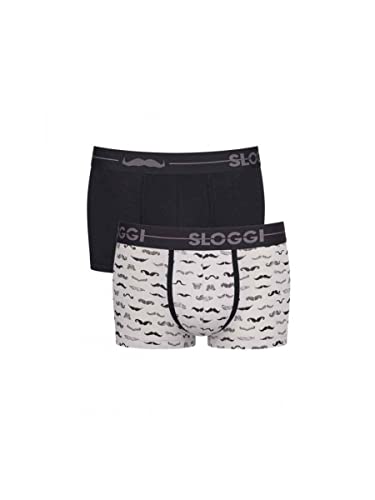 Sloggi Herren-Unterwäsche, Slips Go Movember Hipster, Multipack, 2er-Pack, graue Kombination, Größe XL, Graue Kombination, XL von Sloggi