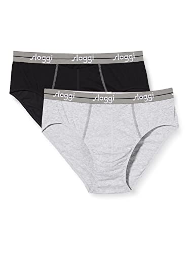 Sloggi Herren sloggi men Start HO Midi C2P Slip, Grau (Grey Combination M013), 4 (2er Pack) von Sloggi
