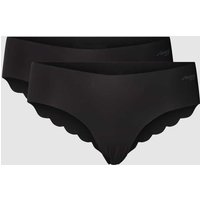 Sloggi Hipster mit Label-Print Modell 'ZERO MICROFIBRE 2.0' in Black, Größe XS von Sloggi