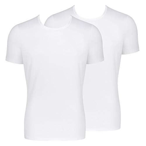 Sloggi Men - GO - T-Shirt mit Rundhals - Slim Fit - 2er Pack (L Weiß) von Sloggi