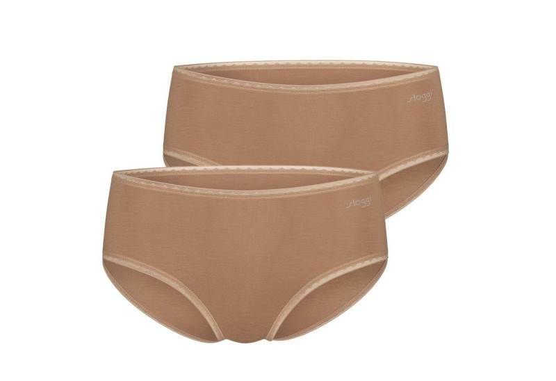 sloggi Midislip GO (2-St) mit zarter Spitze am Saum von sloggi