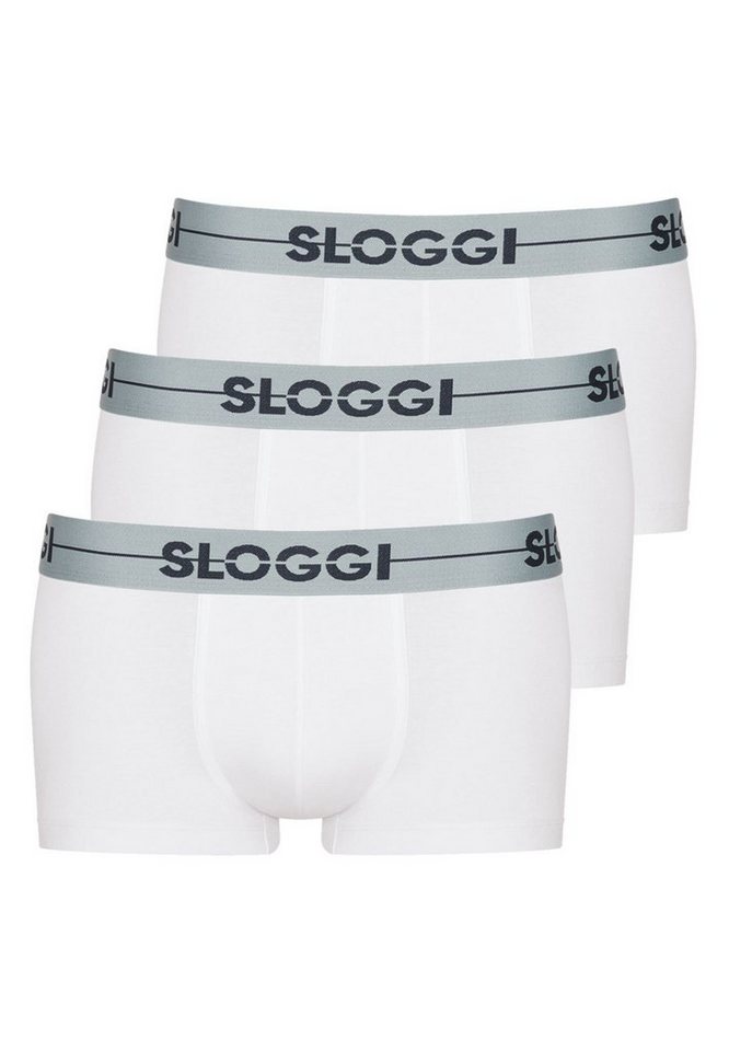 sloggi Retro Boxer 3er Pack Go (Spar-Set, 3-St) Hipster - Baumwolle - Ohne Eingriff - Perfekter Sitz von sloggi