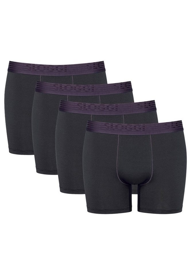 sloggi Retro Boxer 4er Pack Ever Cool (Spar-Set, 4-St) Long Short / Pant - Baumwolle - Ohne Eingriff - Pants mit Kühl-Effekt von sloggi