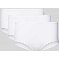Sloggi Slim Fit Panties mit Logo-Patch im 3er-Pack in Weiss, Größe 40 von Sloggi