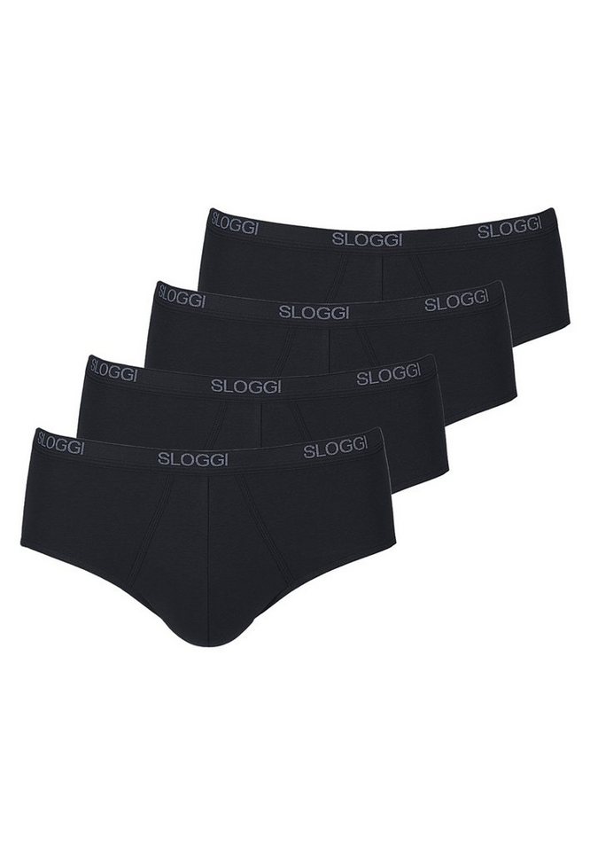 sloggi Slip 4er Pack Basic (Spar-Set, 4-St) Midi Slip / Unterhose - Baumwolle - Ohne Eingriff - von sloggi