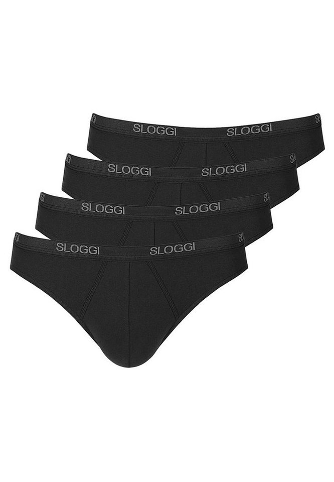 sloggi Slip 4er Pack Basic (Spar-Set, 4-St) Mini Slip / Unterhose - Baumwolle - Ohne Eingriff - von sloggi