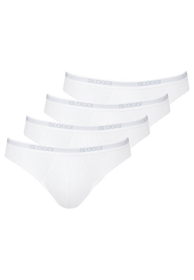 sloggi Slip 4er Pack Basic (Spar-Set, 4-St) Mini Slip / Unterhose - Baumwolle - Ohne Eingriff - von sloggi