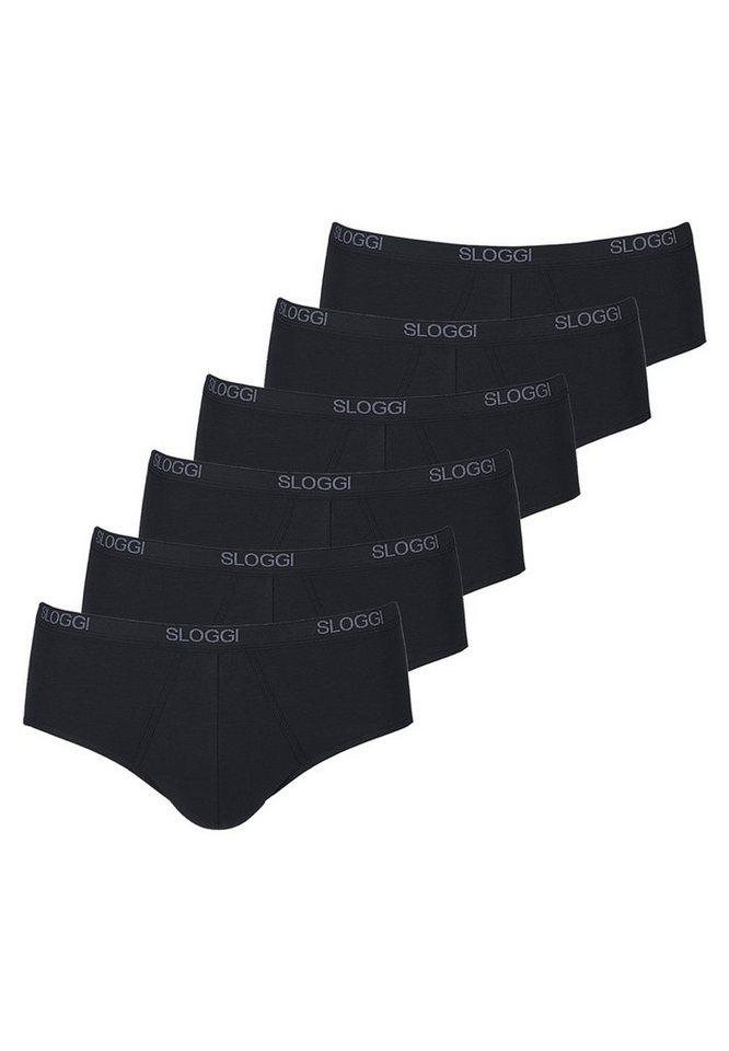 sloggi Slip 6er Pack Basic (Spar-Set, 6-St) Midi Slip / Unterhose - Baumwolle - Ohne Eingriff - von sloggi