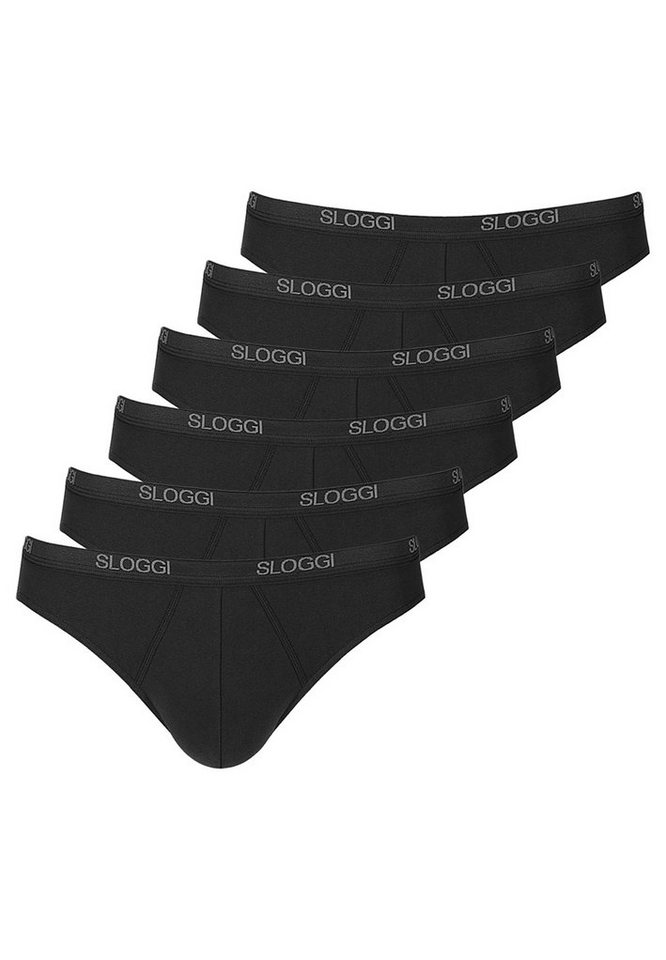 sloggi Slip 6er Pack Basic (Spar-Set, 6-St) Mini Slip / Unterhose - Baumwolle - Ohne Eingriff - von sloggi