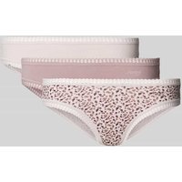 Sloggi Slip mit Häkelspitze Modell 'GO Crush' im 3er-Pack in Mauve, Größe M von Sloggi