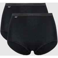 Sloggi Slip mit Stretch-Anteil im 2er-Pack Modell 'Maxi' in Black, Größe 40 von Sloggi