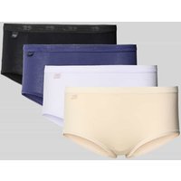 Sloggi Slip mit elastischem Bund Modell 'BASIC' im 4er-Pack in Blau, Größe 38 von Sloggi