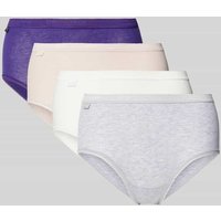Sloggi Slip mit elastischem Bund Modell 'BASIC' im 4er-Pack in Mauve, Größe 42 von Sloggi