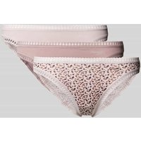 Sloggi String mit Spitzenbesatz Modell 'Crush' in Mauve, Größe M von Sloggi