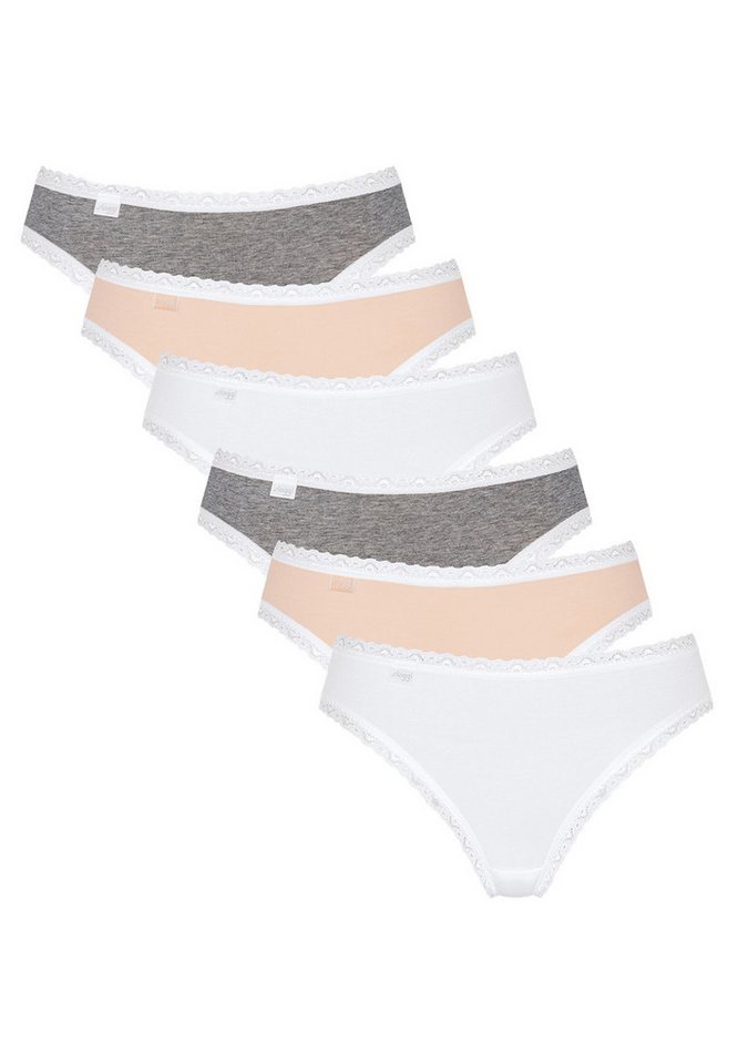 sloggi Tai-Slip 6er Pack 24/7 Weekend (Spar-Set, 3-St) Tai Slip - Baumwolle - von sloggi